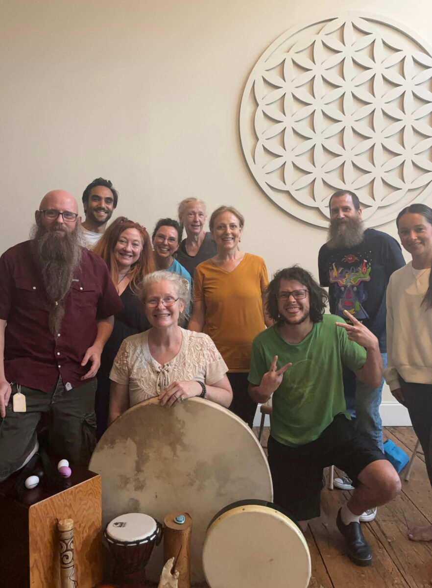 Drum Circle at Sixth house Studio